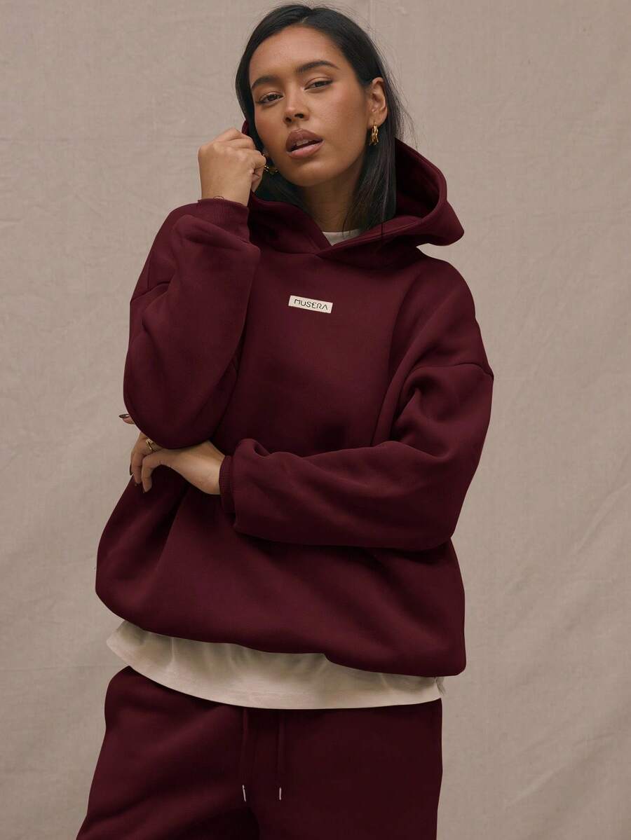 Embroidery Patch Oversized Hoodie