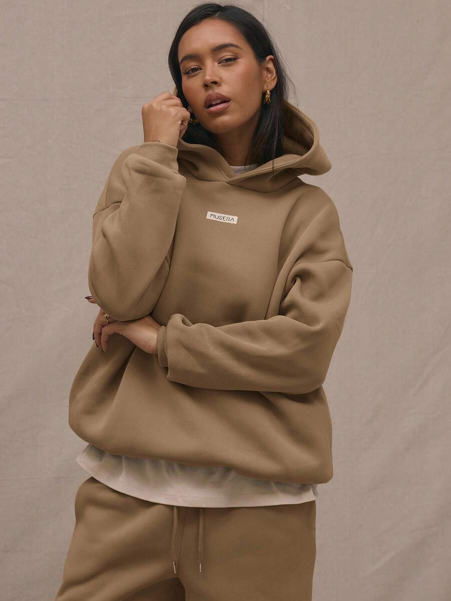 Embroidery Patch Oversized Hoodie