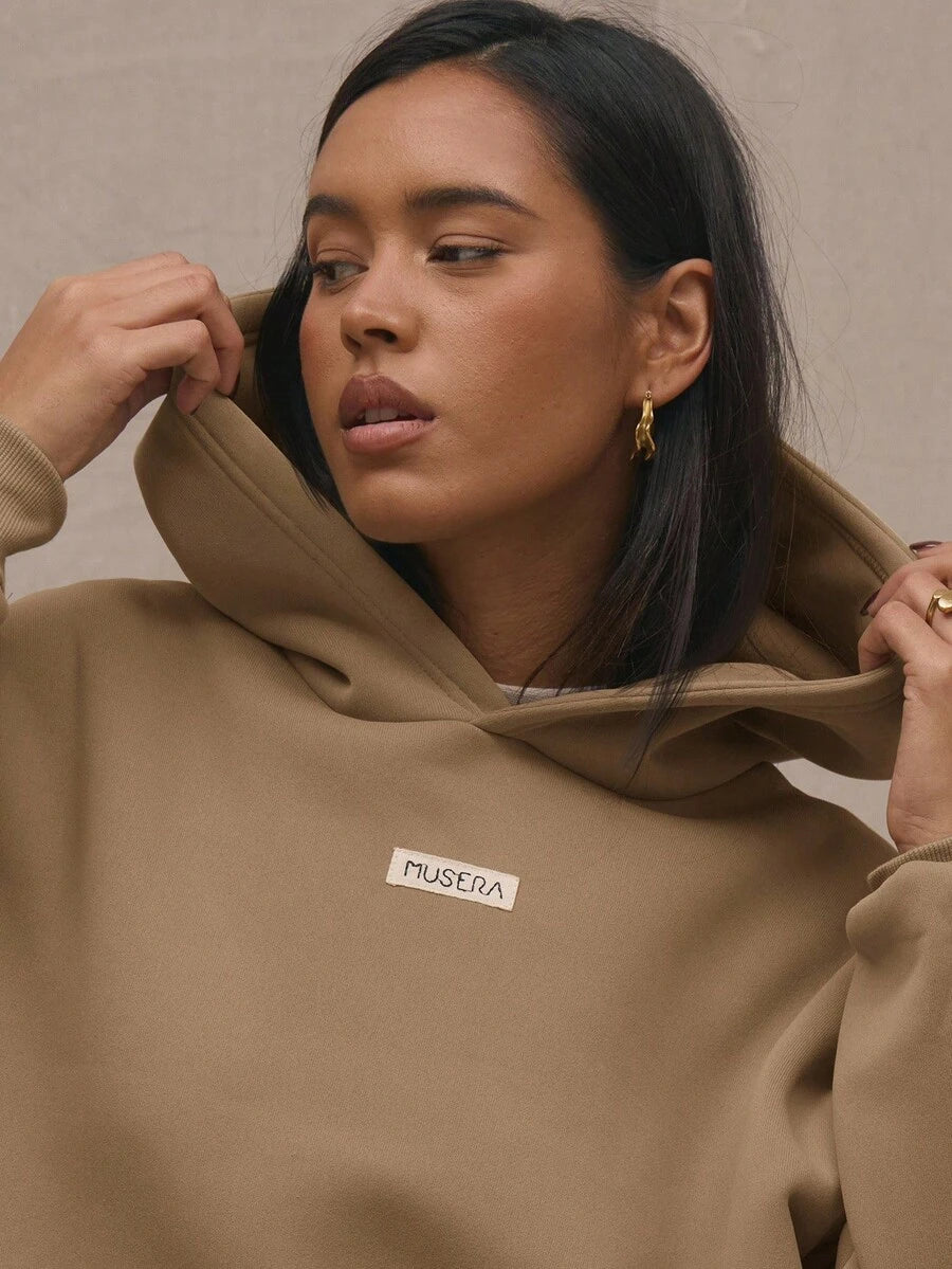 Embroidery Patch Oversized Hoodie