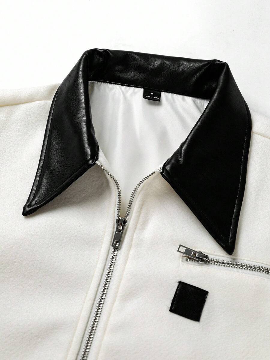 Men's Streetwear Faux Leather Jacket