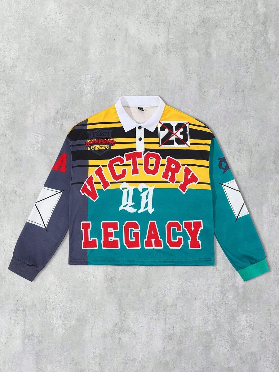 Men's Casual Polo Neck Sweatshirt