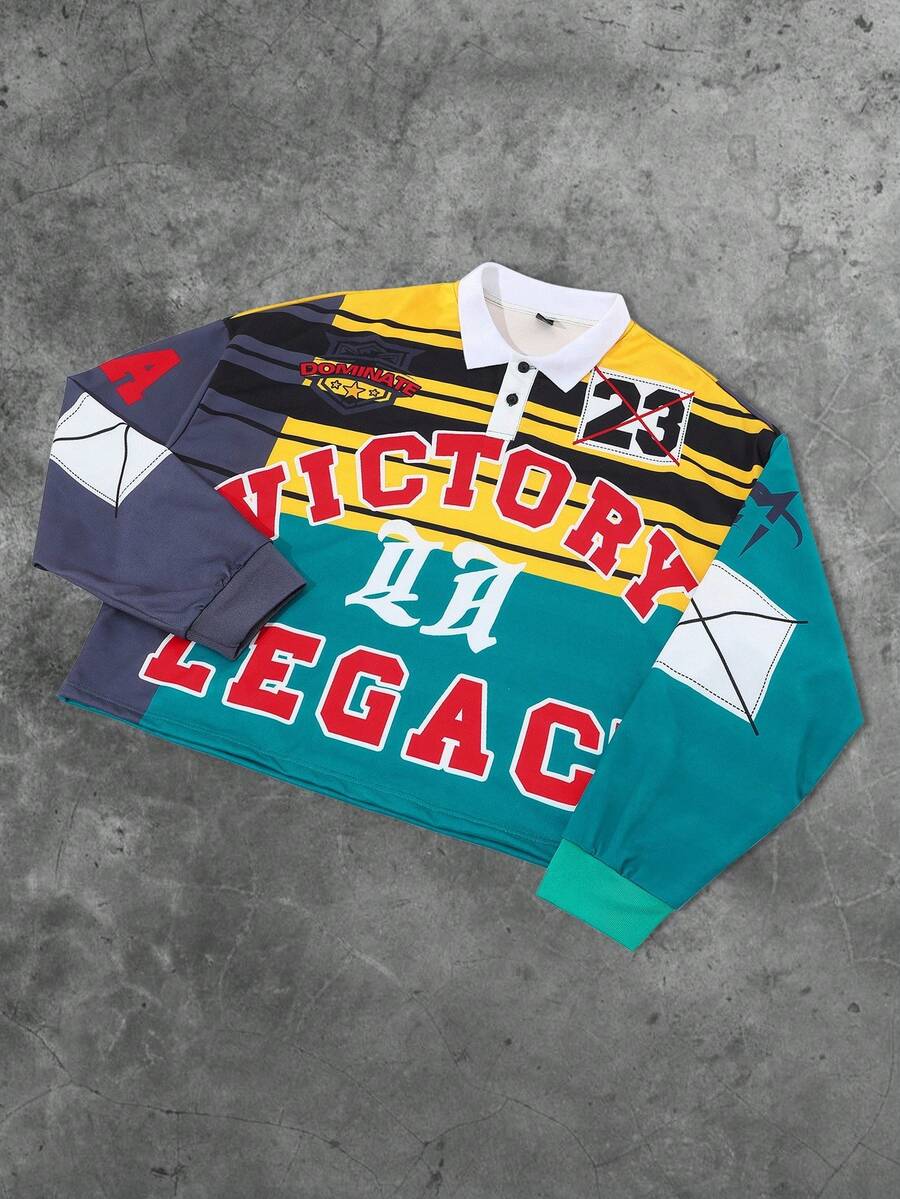 Men's Casual Polo Neck Sweatshirt