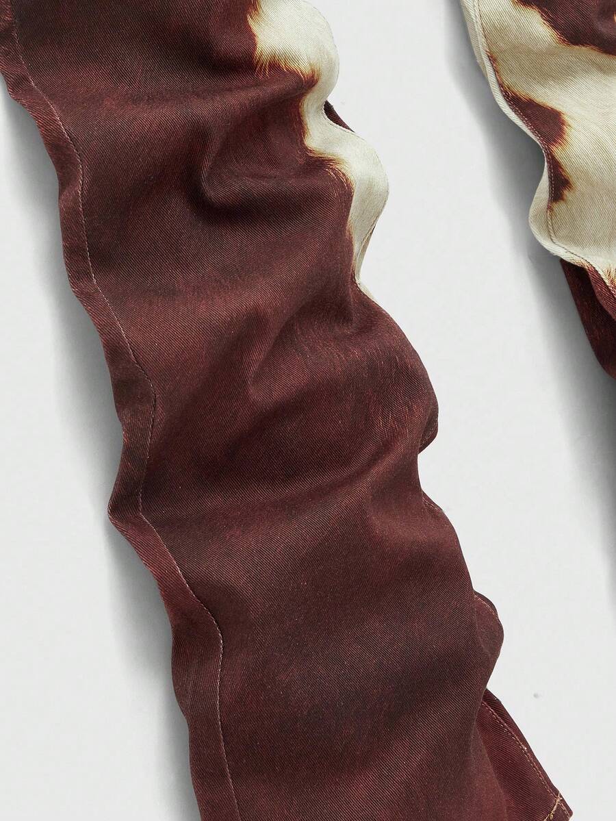 Contrast Color Pocket Denim Jeans