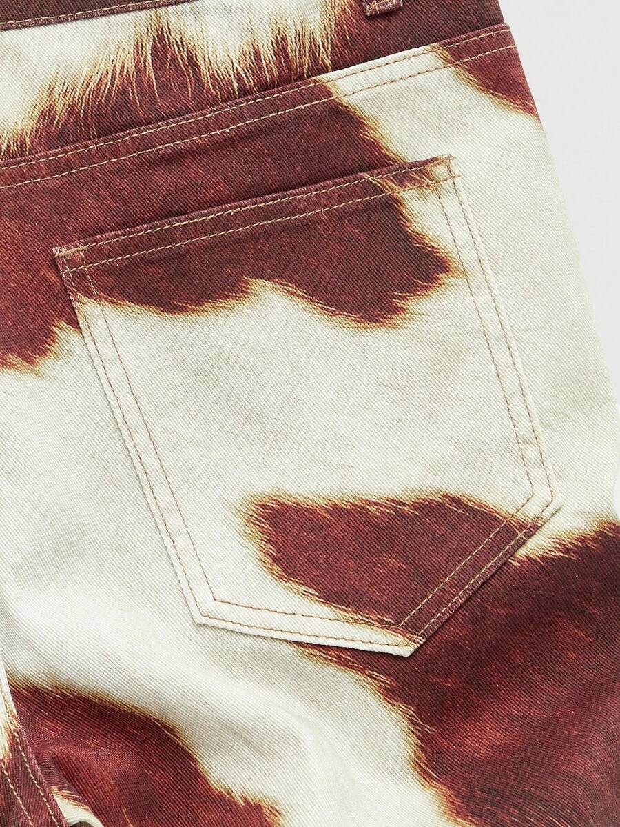 Contrast Color Pocket Denim Jeans