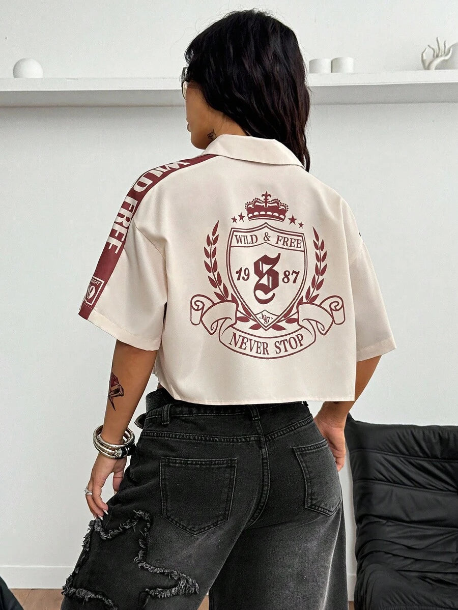 Women's Vintage Cropped Shirt