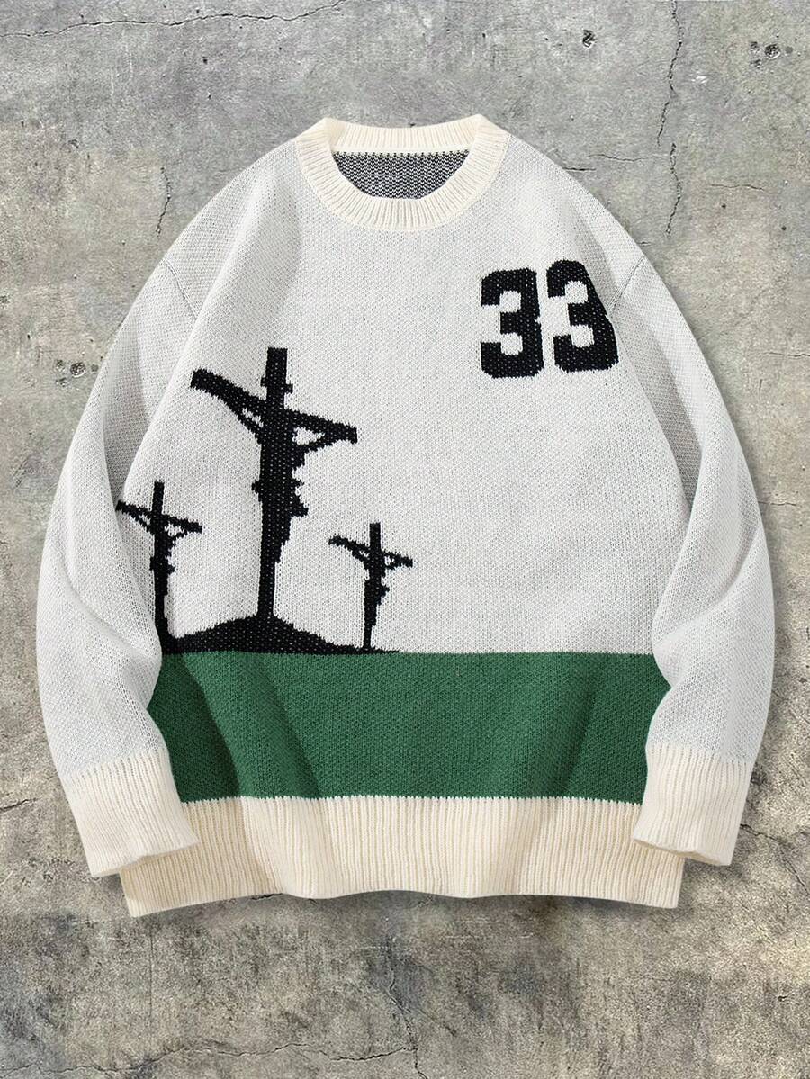 Men's Graphic Pullover Sweater