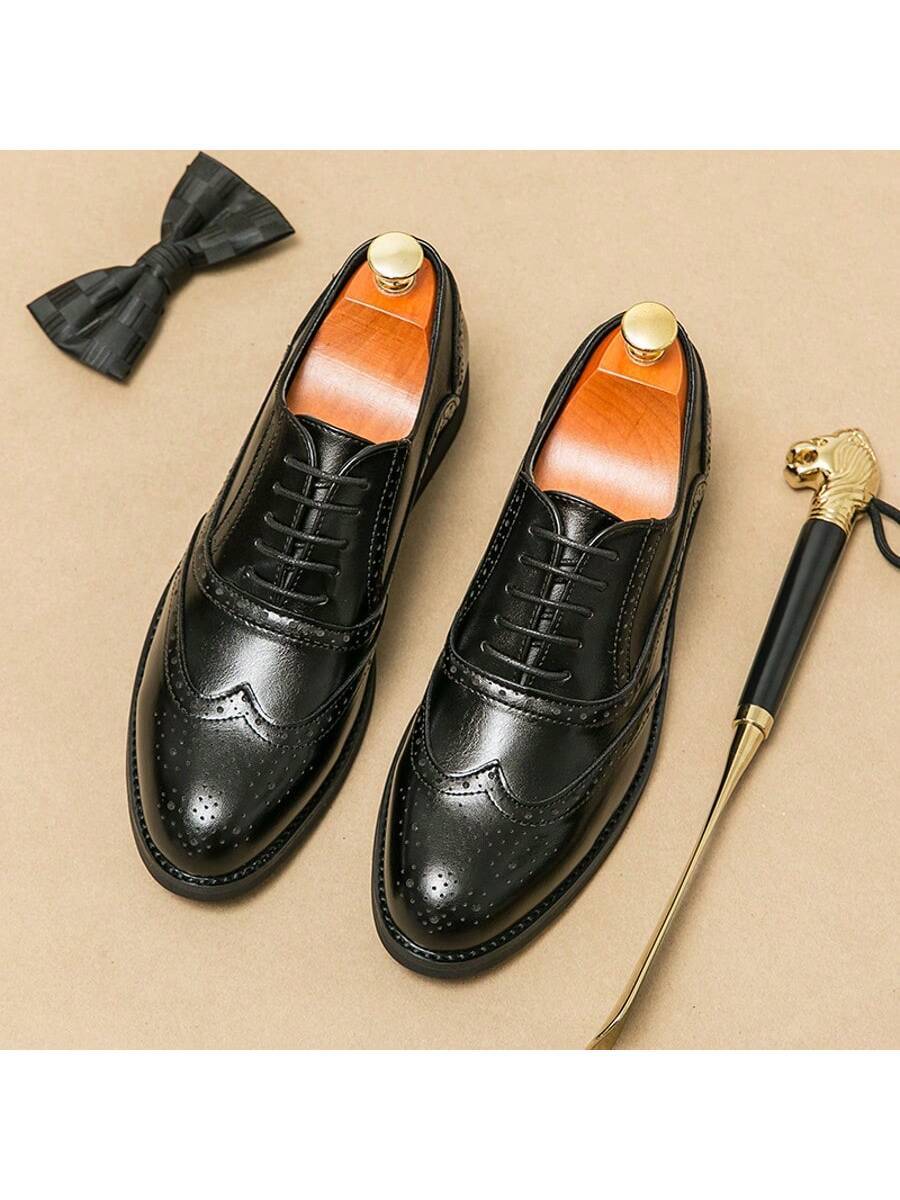 Men's Pointed Toe Business Casual Derby Shoes