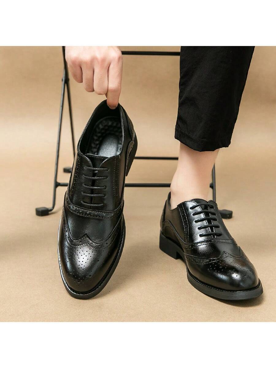 Men's Pointed Toe Business Casual Derby Shoes