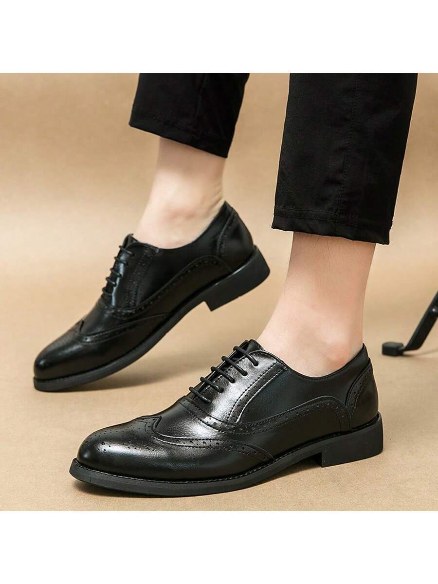 Men's Pointed Toe Business Casual Derby Shoes