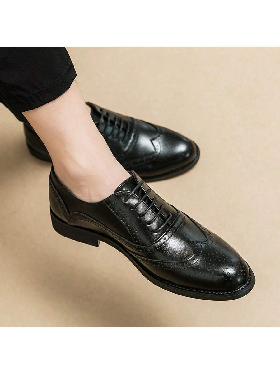 Men's Pointed Toe Business Casual Derby Shoes