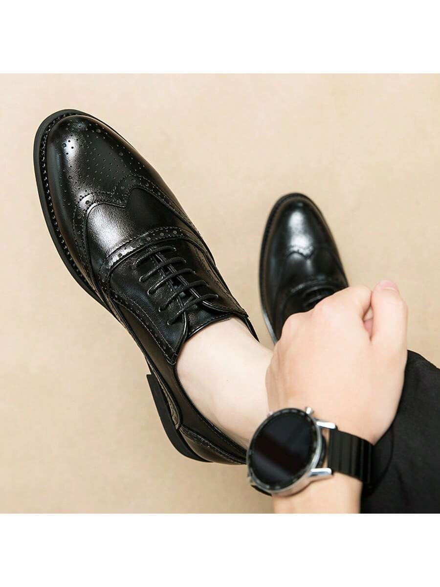 Men's Pointed Toe Business Casual Derby Shoes