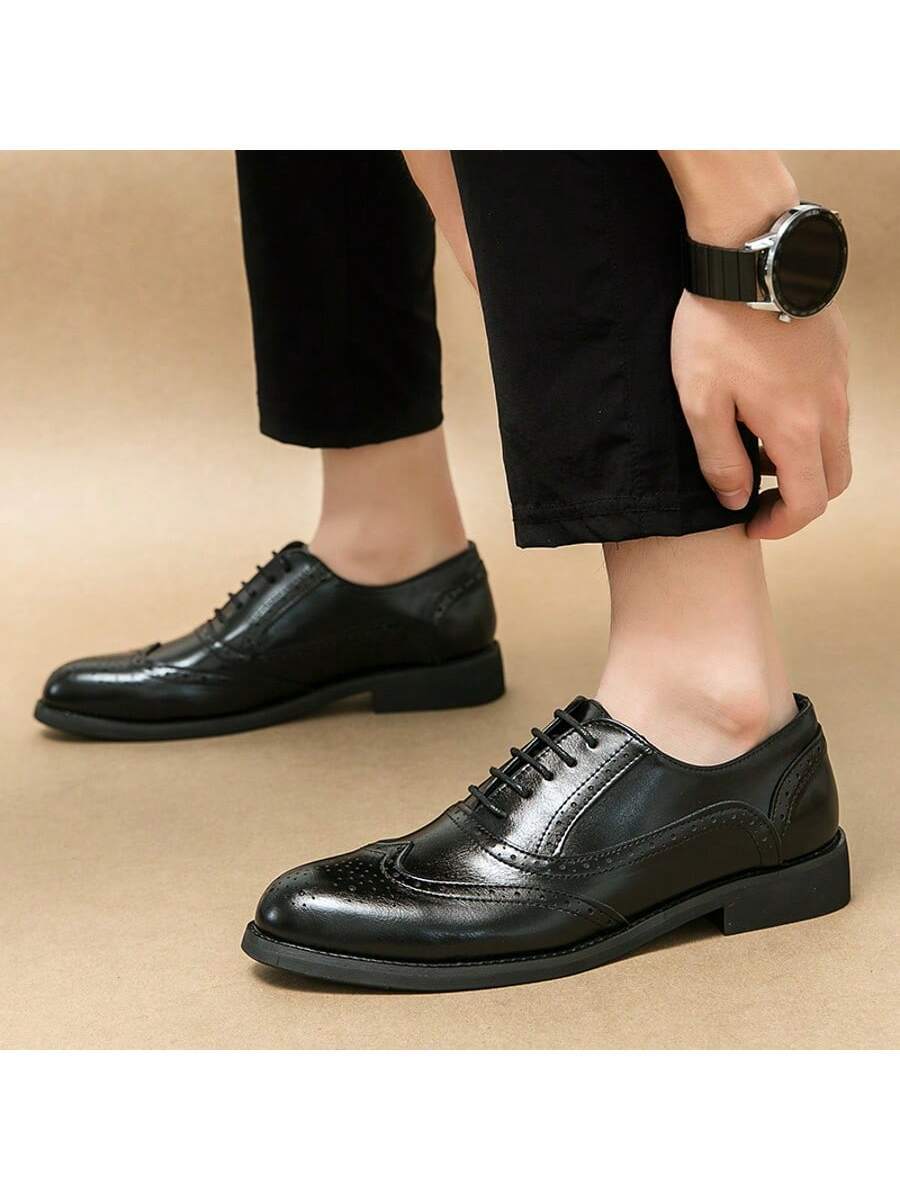 Men's Pointed Toe Business Casual Derby Shoes