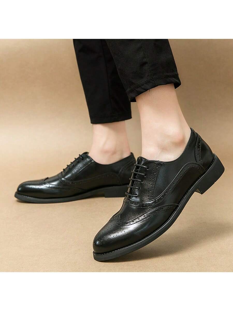 Men's Pointed Toe Business Casual Derby Shoes