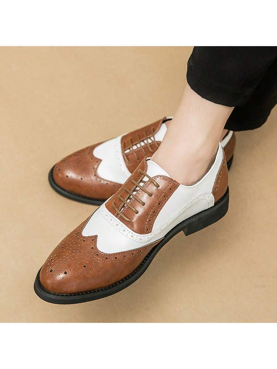Men's Pointed Toe Business Casual Derby Shoes