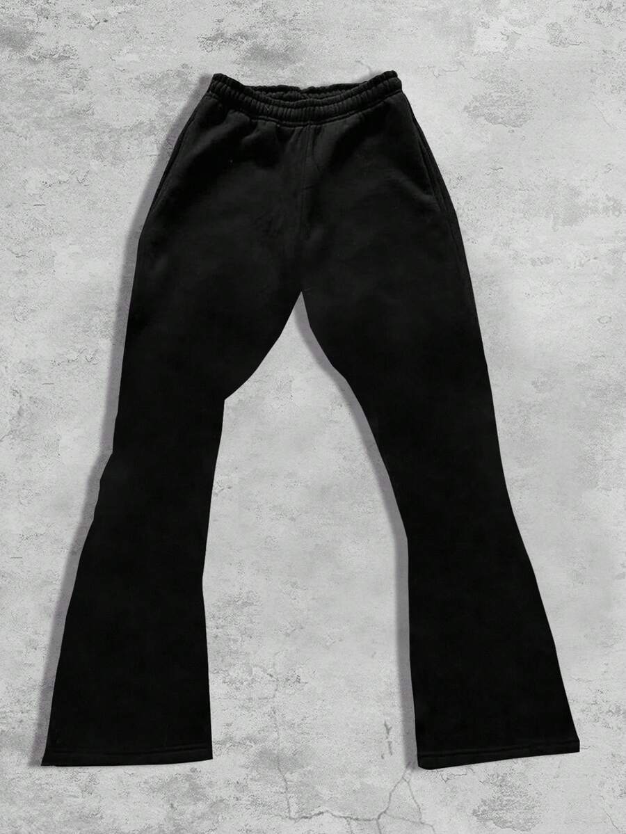 Men's Religious Graphic Print Flare Pants