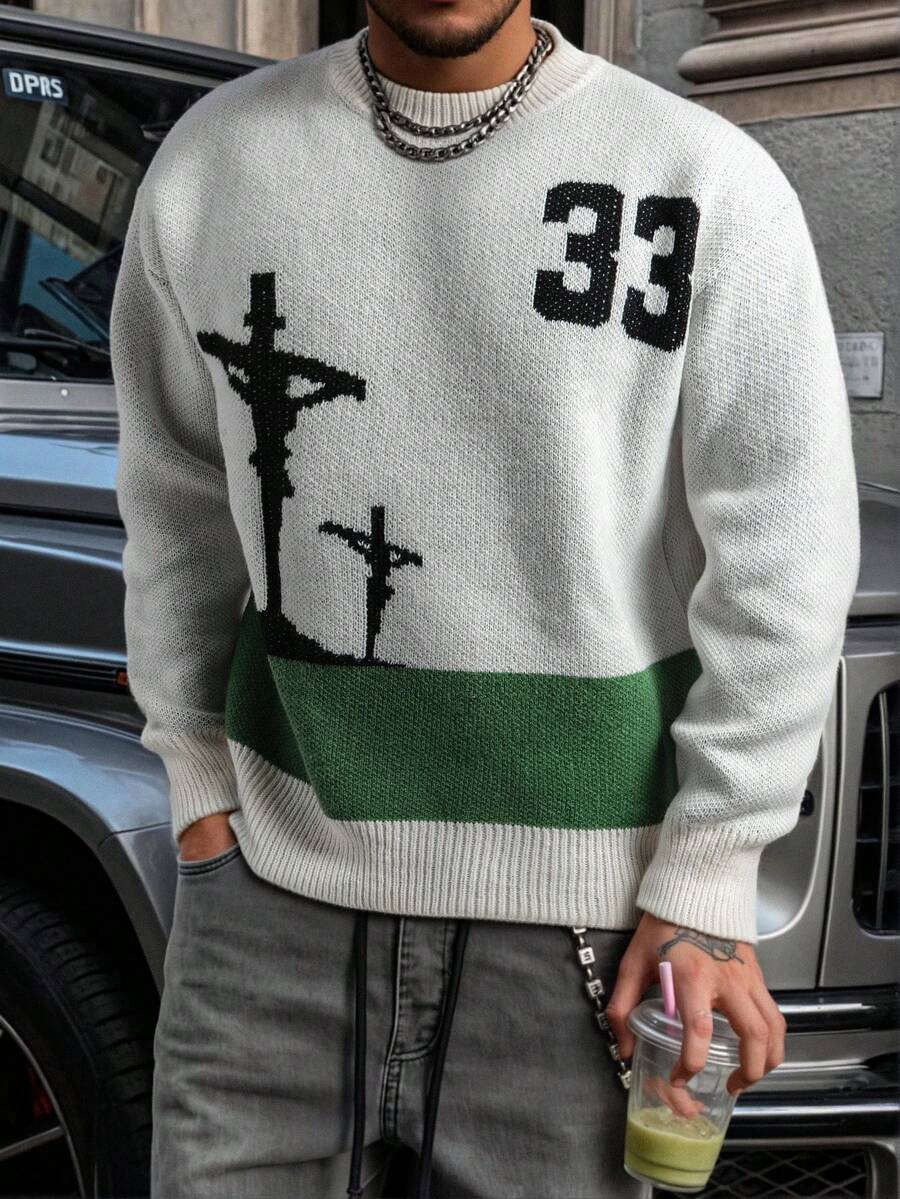 Men's Graphic Pullover Sweater