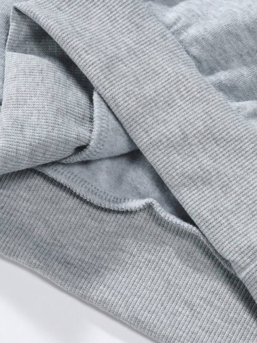 Flocked Thermal Hoodie And Pants Set