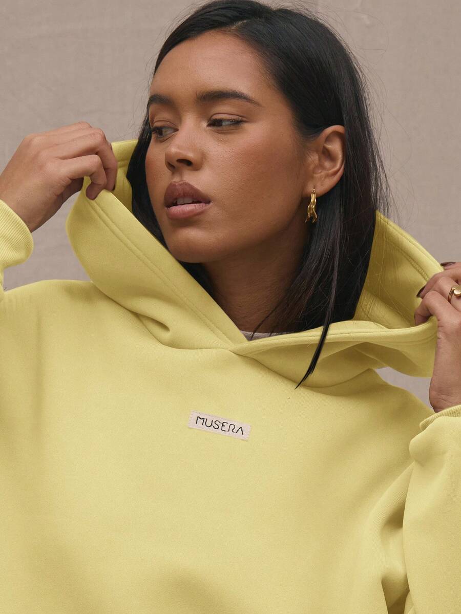 Embroidery Patch Oversized Hoodie