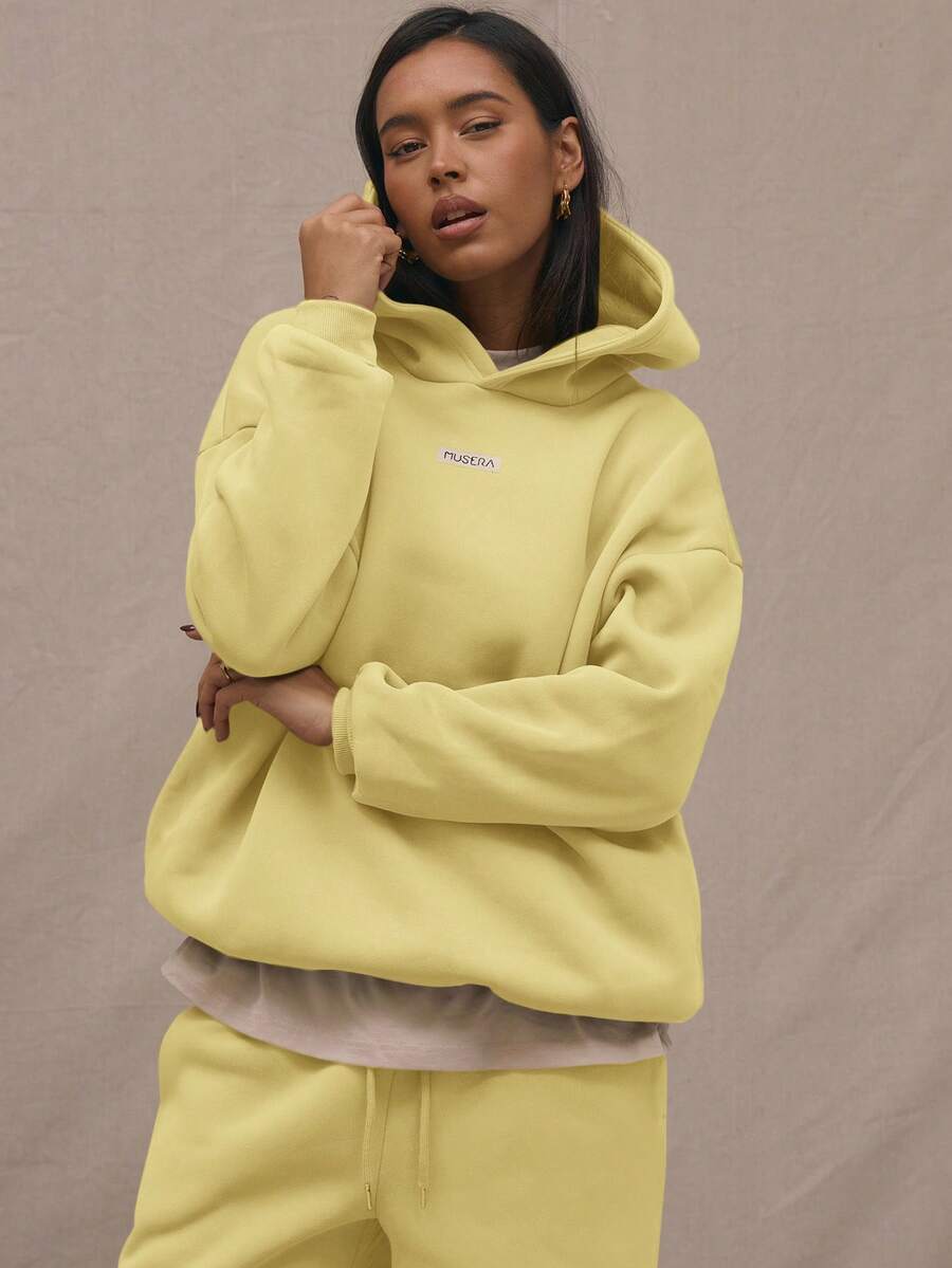 Embroidery Patch Oversized Hoodie