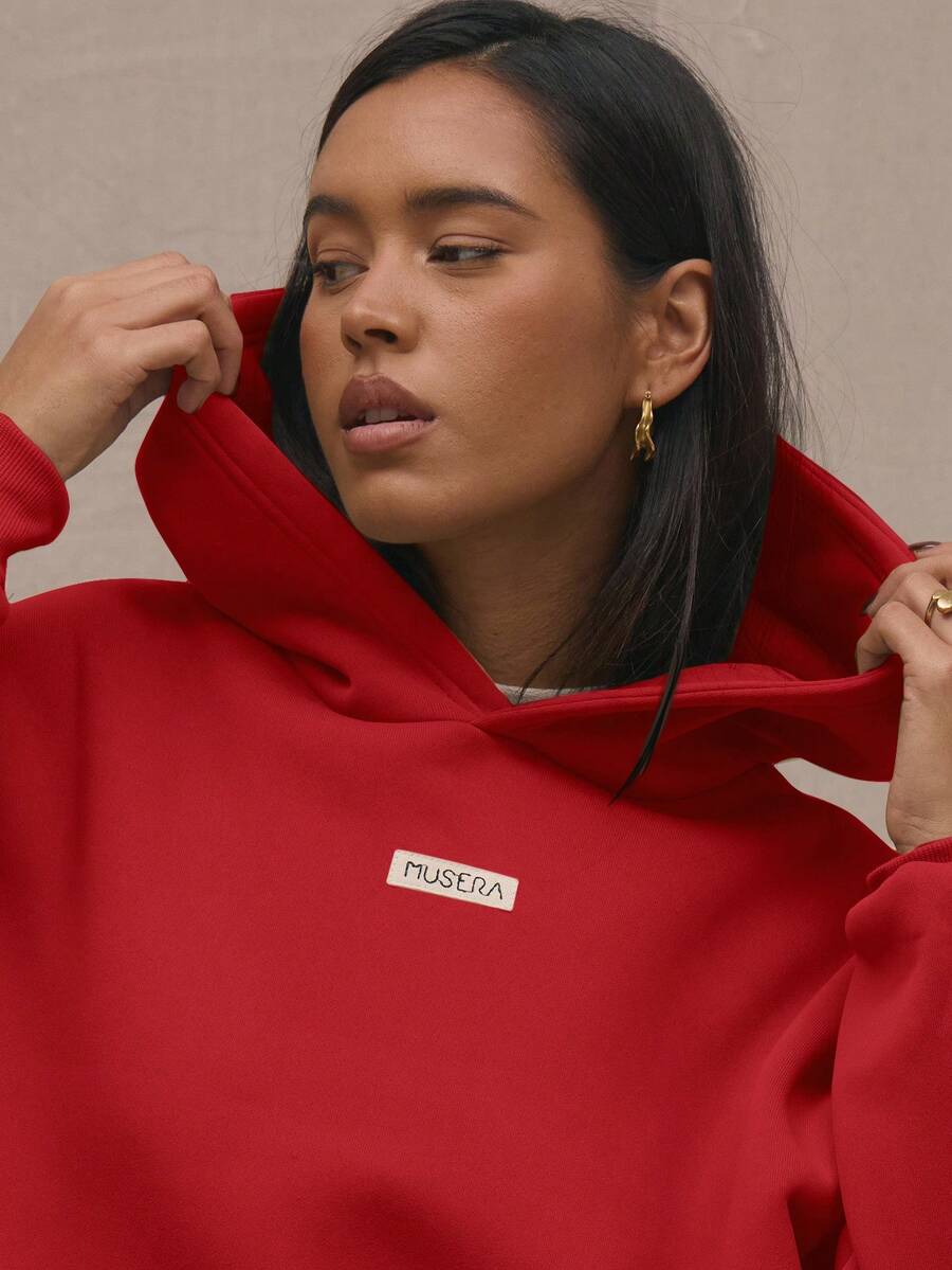 Embroidery Patch Oversized Hoodie