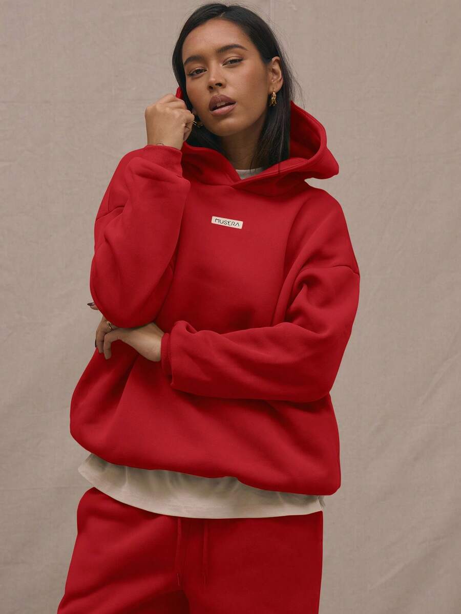 Embroidery Patch Oversized Hoodie