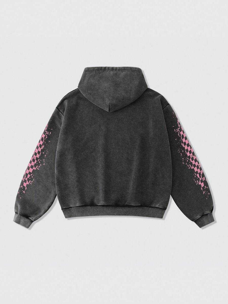 Men's Washed Vintage Graphic Hoodie