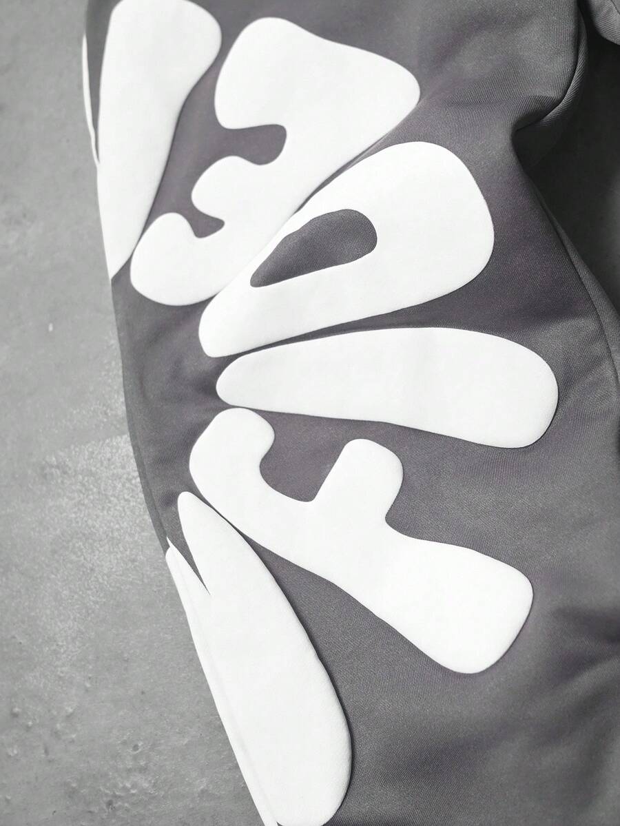 Men’s Letter Print Hoodie And Sweatpants Two Piece Set