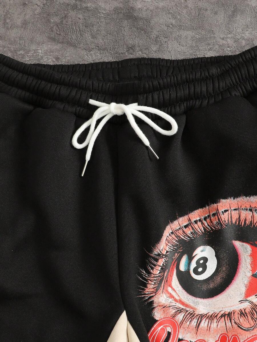 Eye Print Hoodie And Sweatpants Set