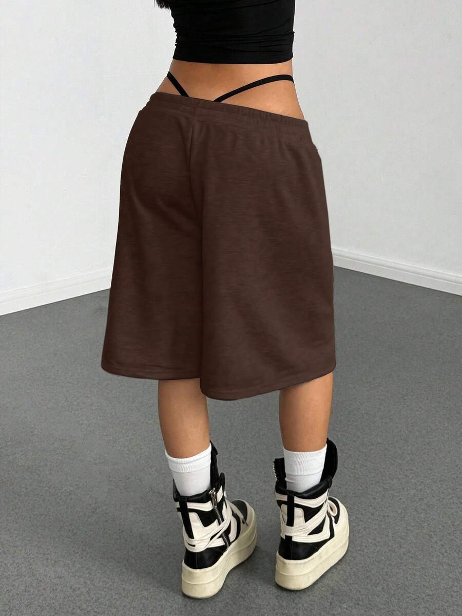 Women's Loose Fit Punk Print Capri Pants