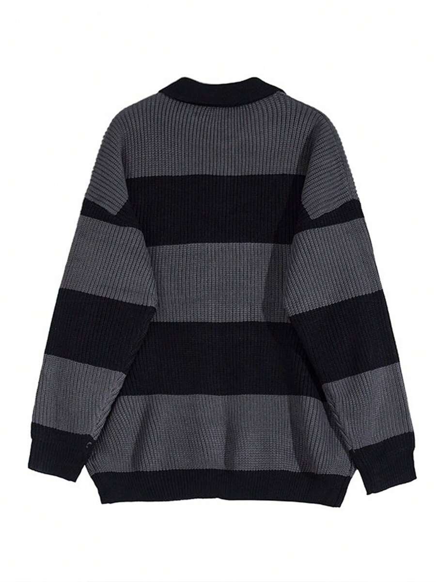 Men's Business Casual Striped Pullover Knit