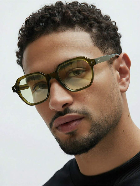 Men's Square PC Frame Minimalist Glasses