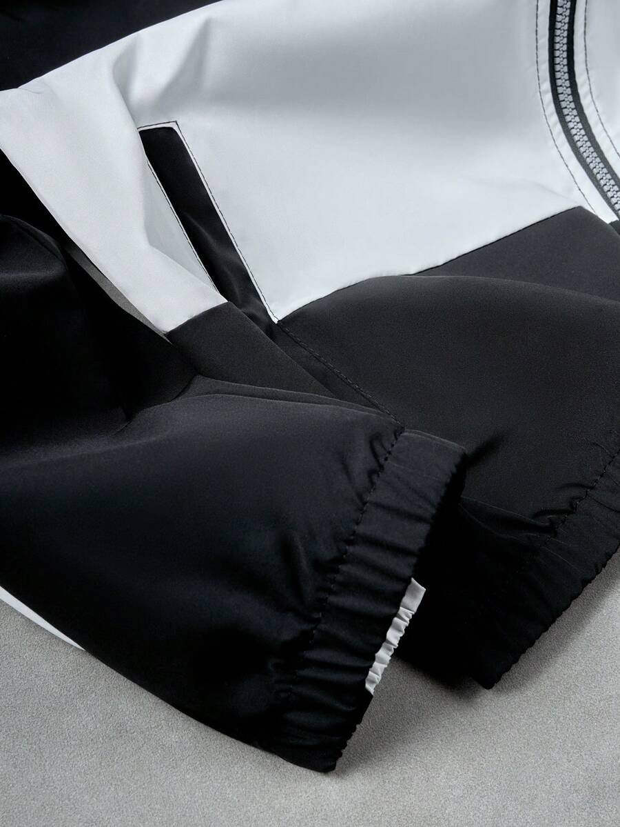 2pcs Men's Long Sleeve Jacket And Pants Set