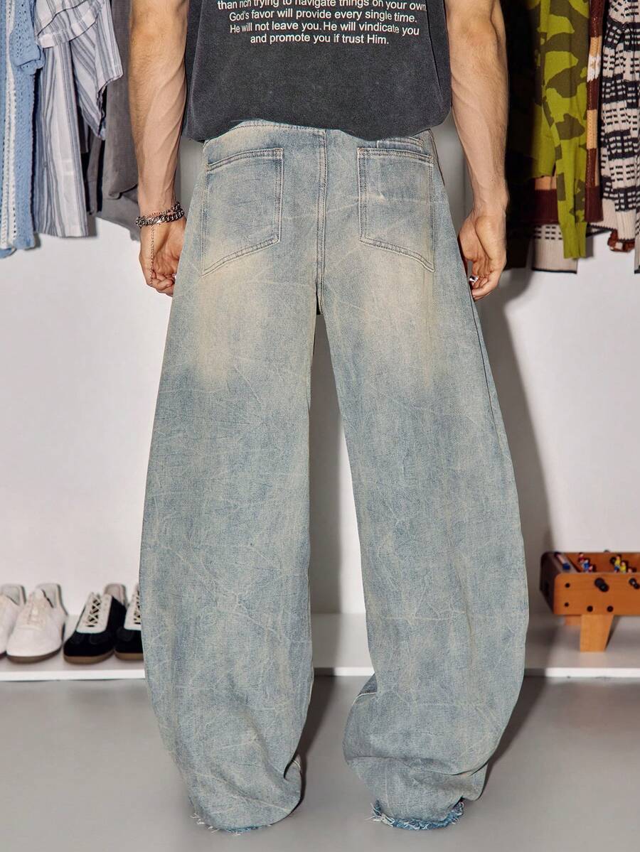 Side Pocket Wide Leg Denim Overalls