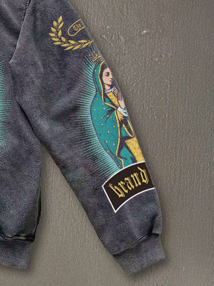 Men's Vintage Christian Open Front Hoodie Sweatshirt