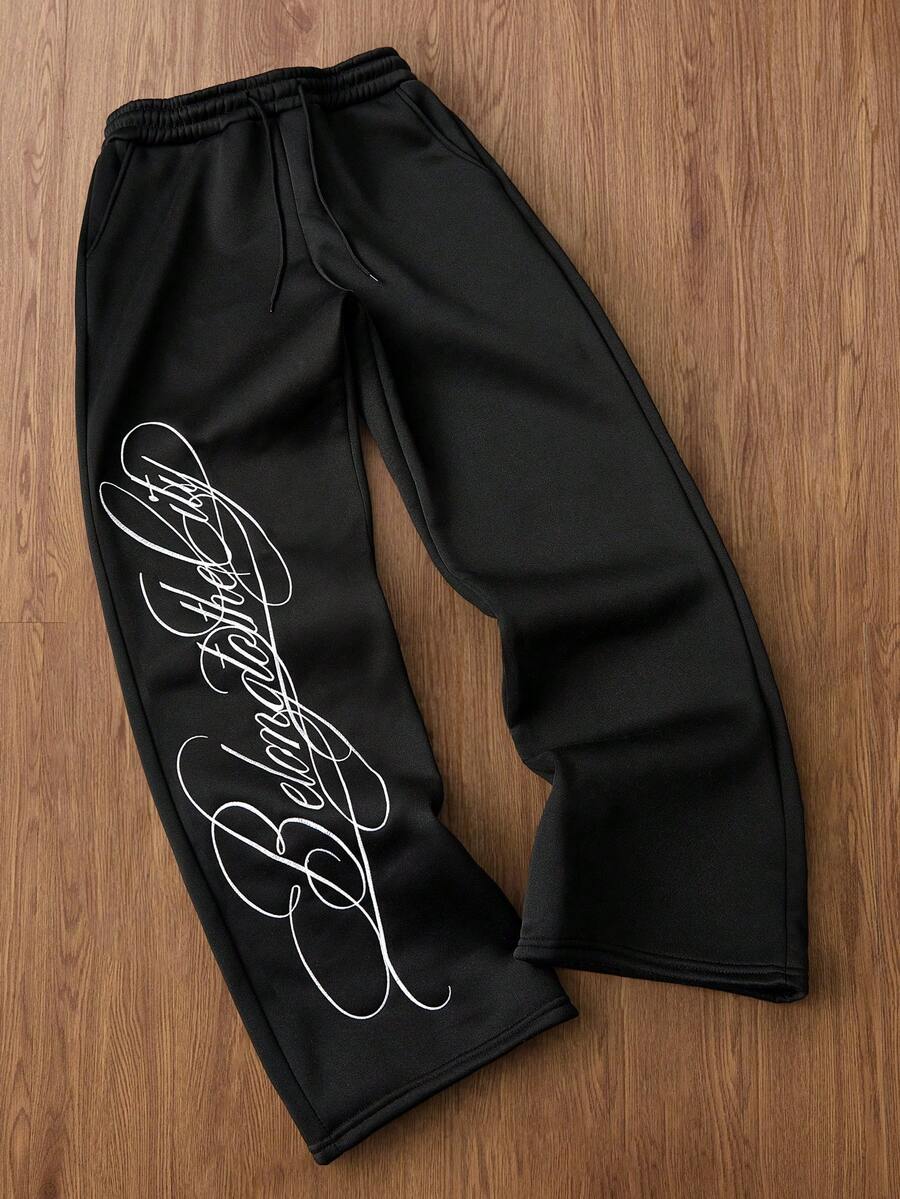 Men's Matching Cross Embroidered Sweatpants