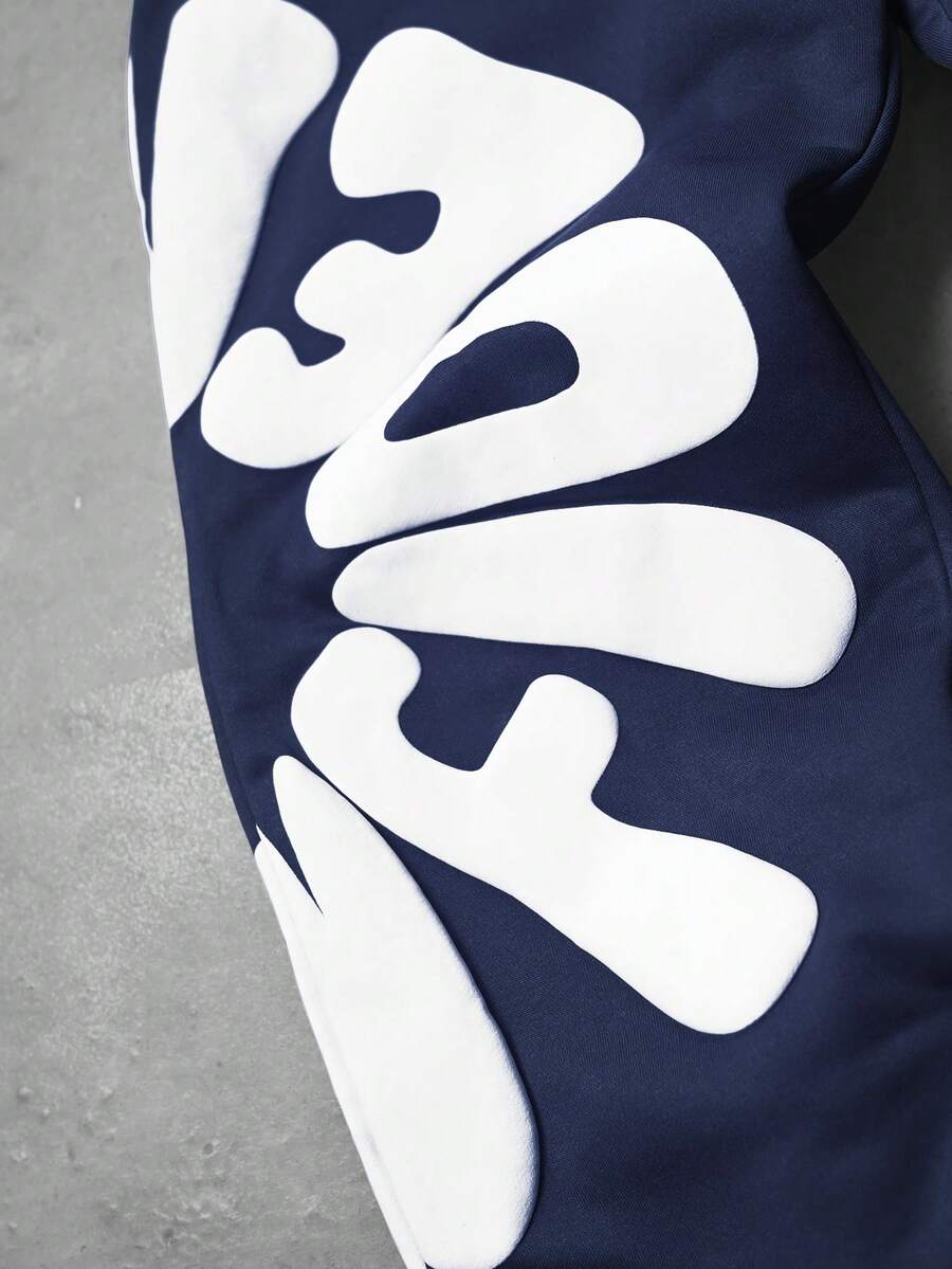 Men’s Letter Print Hoodie And Sweatpants Two Piece Set