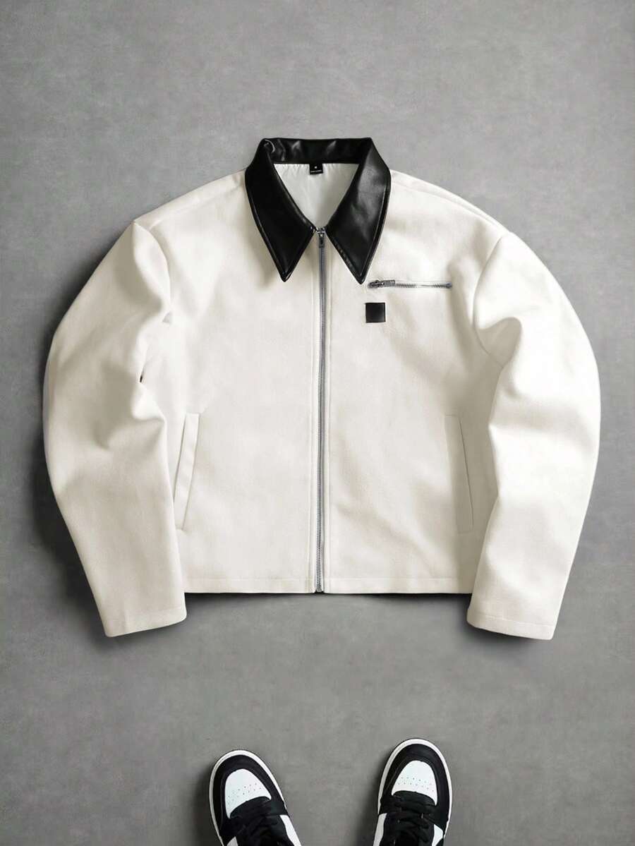 Men's Streetwear Faux Leather Jacket