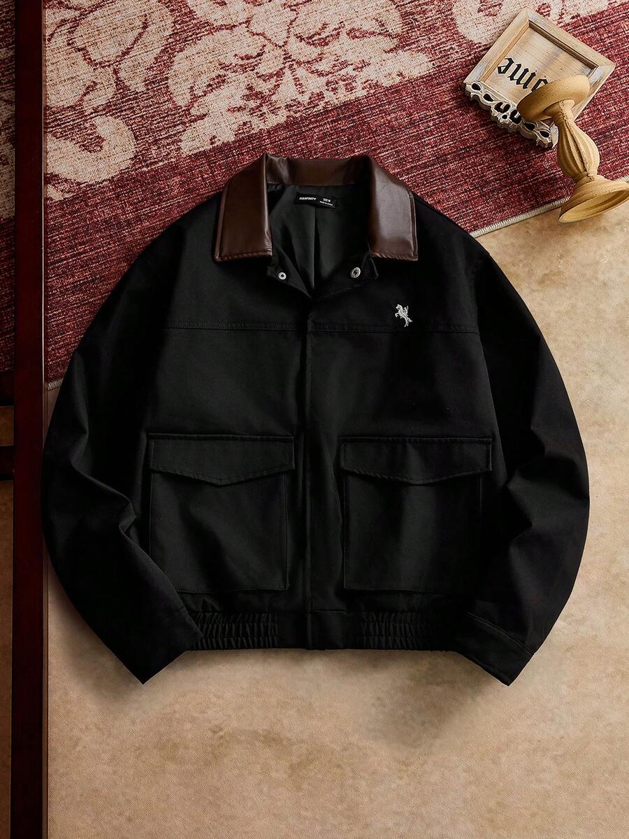 Men's Woven Patchwork Jacket