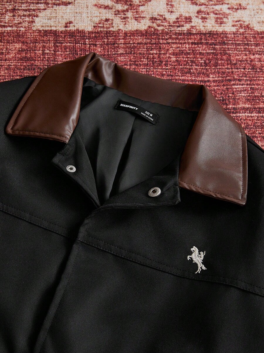 Men's Woven Patchwork Jacket
