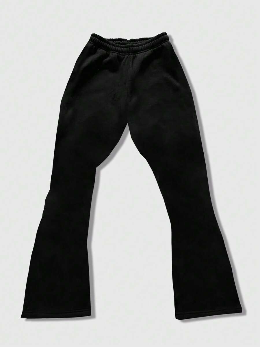 Men's Religious Graphic Print Flare Pants