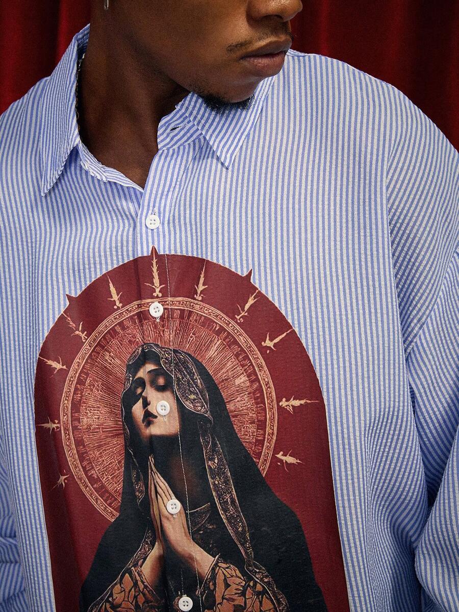 Men's Casual Long Sleeve Printed Shirt