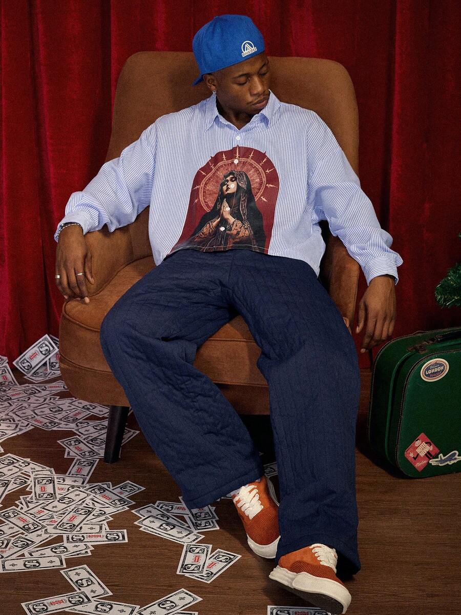 Men's Casual Long Sleeve Printed Shirt