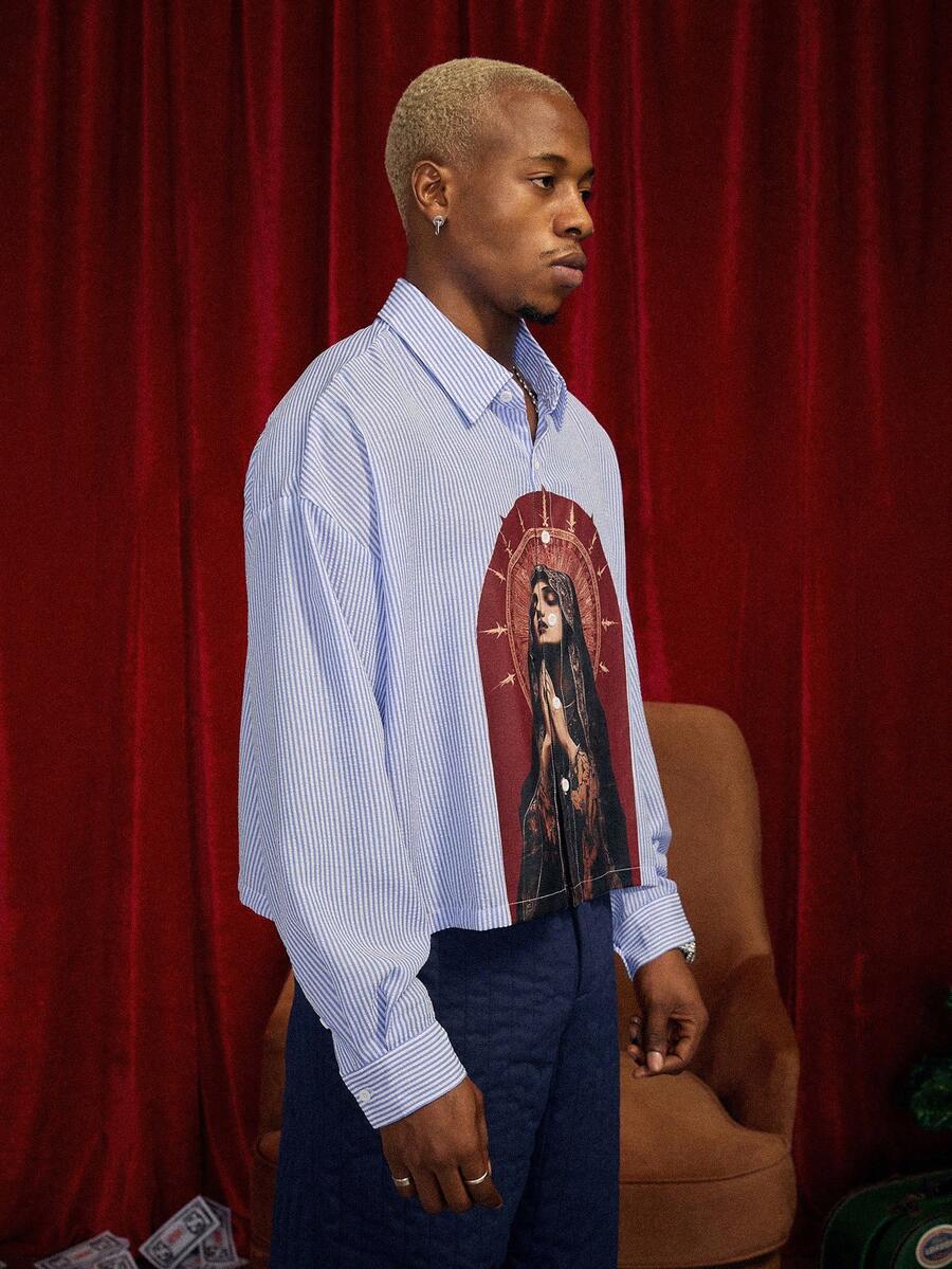 Men's Casual Long Sleeve Printed Shirt