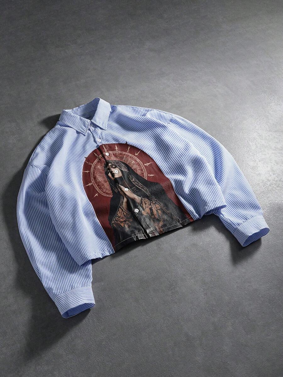 Men's Casual Long Sleeve Printed Shirt