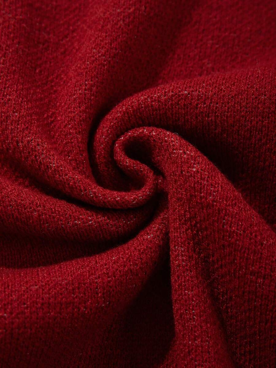 Men's Casual Crew Neck Heart Pattern Knit Sweater