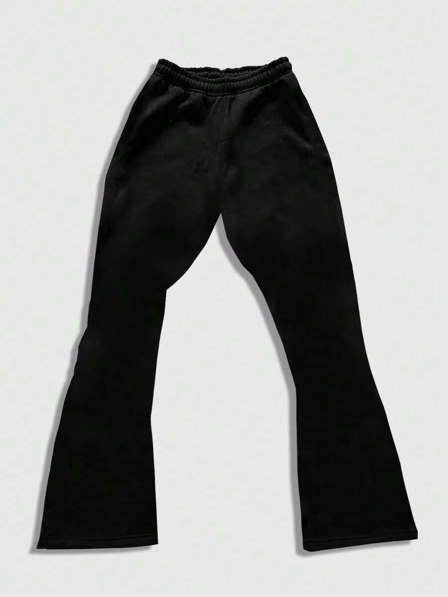 Men's Religious Graphic Print Flare Pants