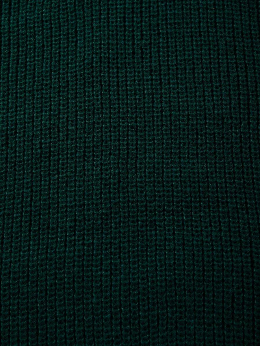 Men's Knit Drop Shoulder Crew Neck Pullover Sweater