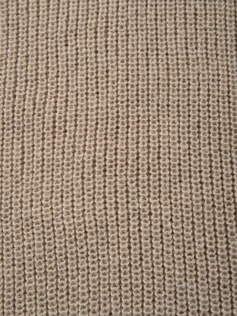 Men's Knit Drop Shoulder Crew Neck Pullover Sweater