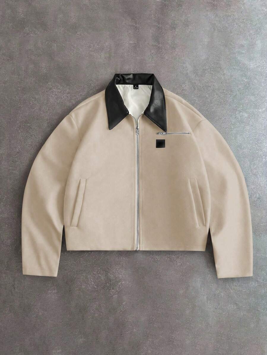 Men's Streetwear Faux Leather Jacket