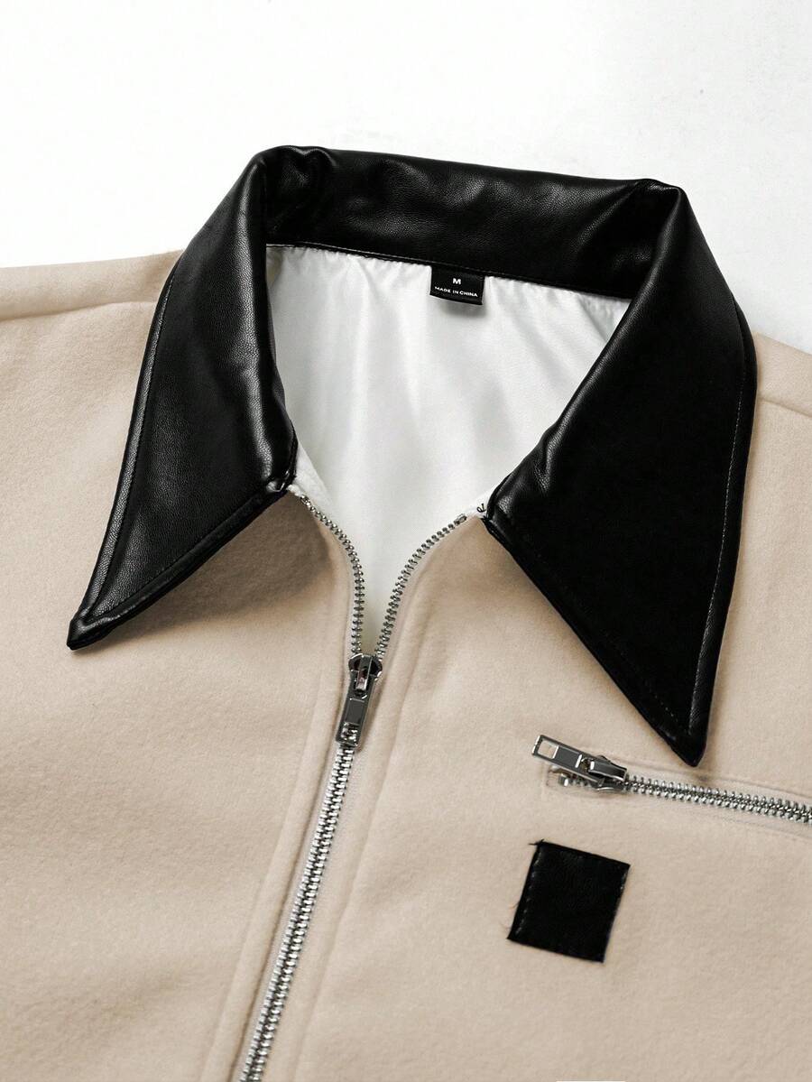 Men's Streetwear Faux Leather Jacket